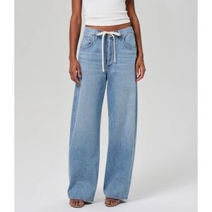 NWT Citizens of Humanity Brynn Drawstring Trouser Jeans Blue Lace 24
